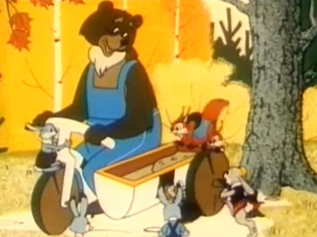 Лиса медведь и мотоцикл с коляской. Медведь в коляске мотоцикла. Лиса, медведь и мотоцикл с коляской 1969.
